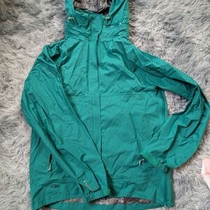 Outdoor Research Women's Vibrant Green Rain Jacket